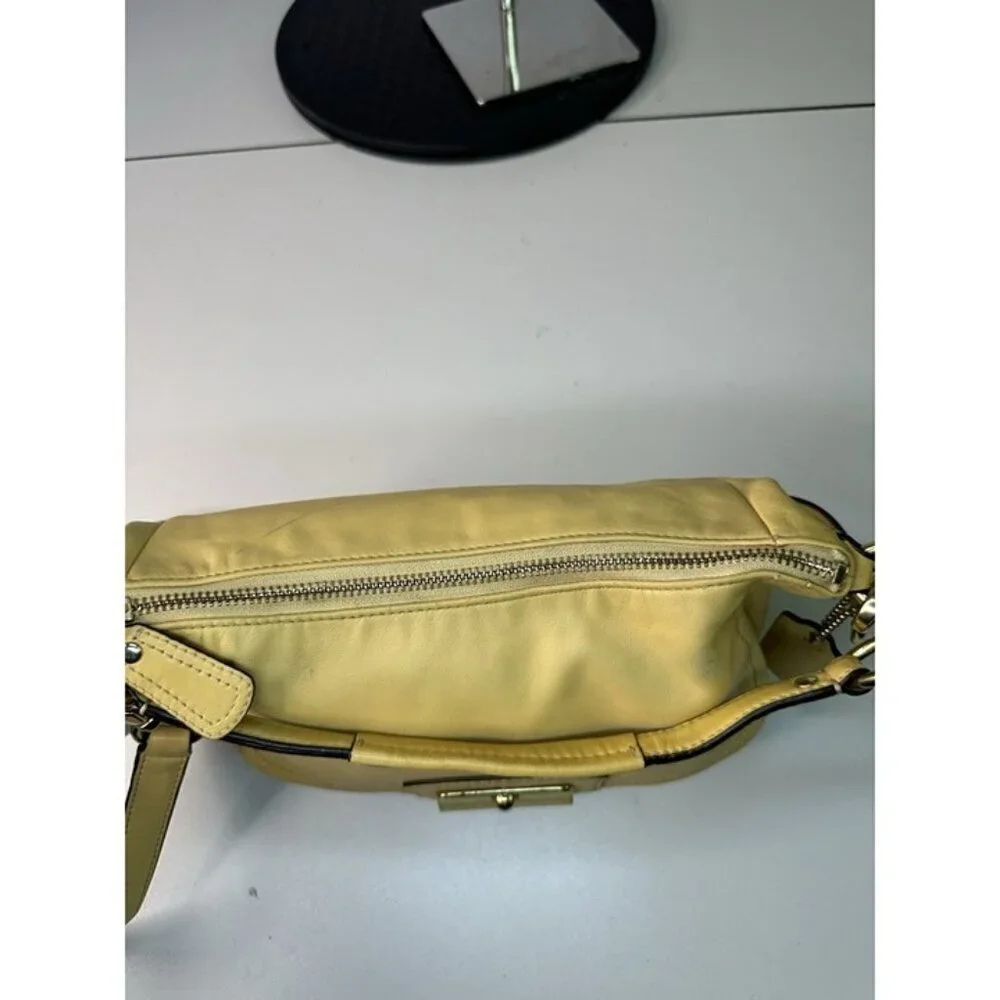 Coach Kristin Buttercup Yellow Leather Convertible Crossbody Shoulder Bag F22308